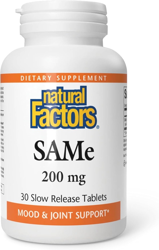 Factores naturales - Mismo 200mg, Soporte conjunto " , 30 tablas cubiertas de Enteric