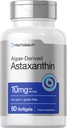 Horbäach Astaxanthin 10mg ← 60 Softgels ← Algae Derivada Fórmula Silencioso no GMO, Gluten Free Supplement