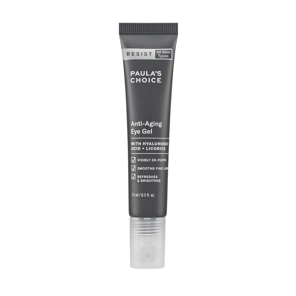 Paula's Choice RESIST Anti-Aging Eye Gel with Hyaluronic Acid, for Dark Circles, Puffy Eyes, Crow's Feet, Fine Lines & Wrinkles, 0.5 Ounce