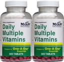 Múltiples vitaminas diarias Comparar con uno Un día Esenciales Multivitamina Suplemento Multimineral 365 Tablas por Botella Pack de 2 Total 730 Tabletas