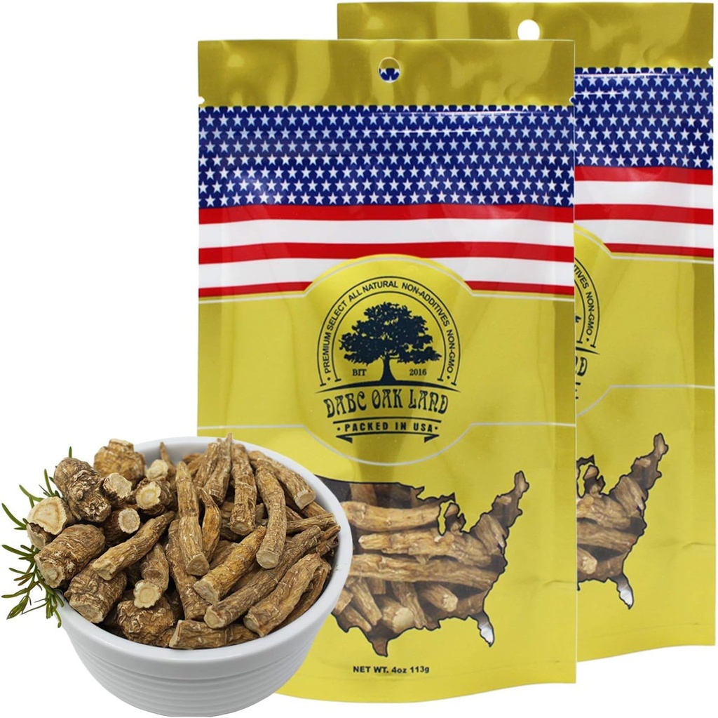 American Ginseng Slices de Wisconsin (Sliced Ginseng Root Wisconsin Grown! La mayoría de la gente lo usa para hacer té Ginseng! ¡Bien por Salud! (American Ginsengs Large Branch, 2 Packs de 8 onzas)