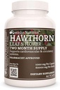 Remedy's Nutrition Hawthorn Leaf &amp; Flower peru 1,000 mg, 60 Vegan Capsules Herbal Suplemento dietético  Two Month Supply
