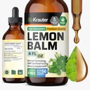 BIO KRAUTER Lemon Balm Leaf Extract - Vegan Melissa Lemon Balm Tintura para la calma Soporte - Azúcar &amp; Alcohol-Free - 4 Fl. Oz.