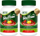 DEVA Tuba Prime Vegan Multivitamina libre de hierro Vitamina y suplemento dietético mineral Antioxidantes, Fruta &amp; Veg Blend, Super hongos, Probióticos, Prebióticos, Semillas, Herbs 90 Tabs 2-Pack