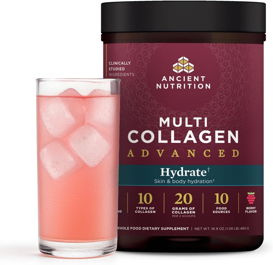 Antigua Nutrición Advanced Multi Collagen Protein Powder Hydrate, Berry mixto, 30 Servings
