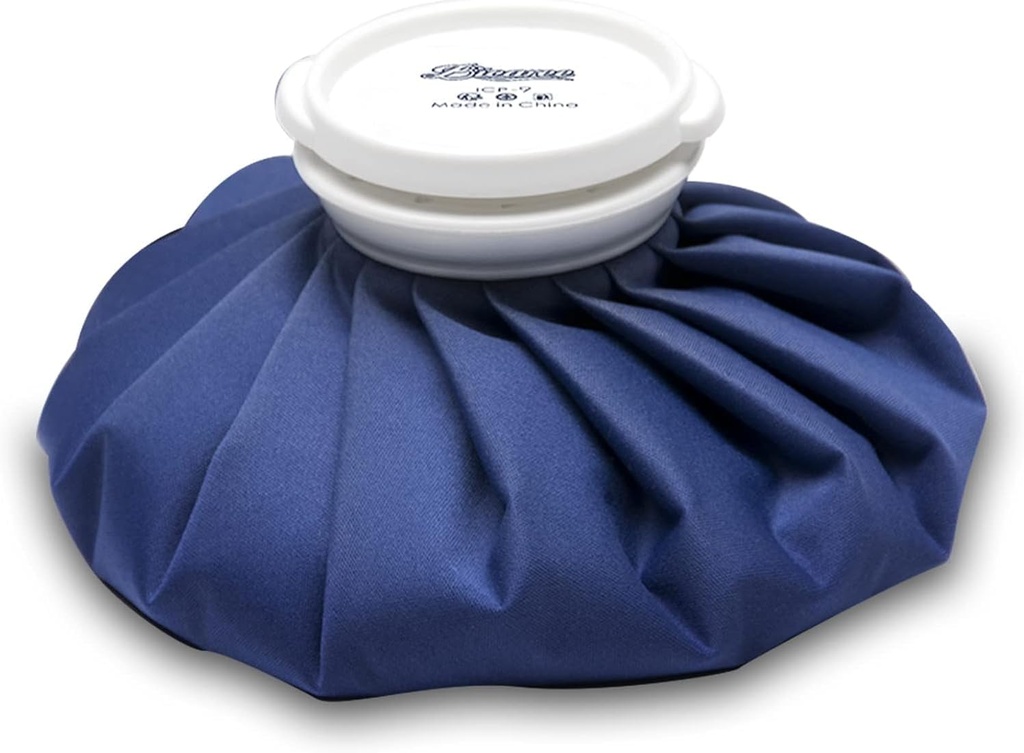 BICAREE Ice Pack for Injuries Reusable, bolsas de hielo Hot Water Bag for Hot ' Cold Therapy and Pain Relief with Cover, No-Leak Elastic Ice Bag, Size 9"