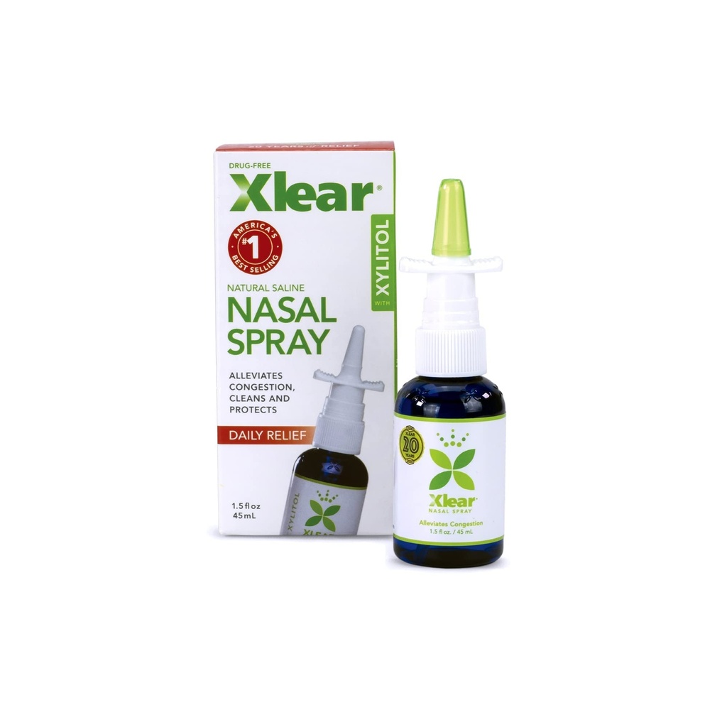 Xlear Natural Nasal Spray con Xylitol, 1,5 fl oz (Pack of 1)