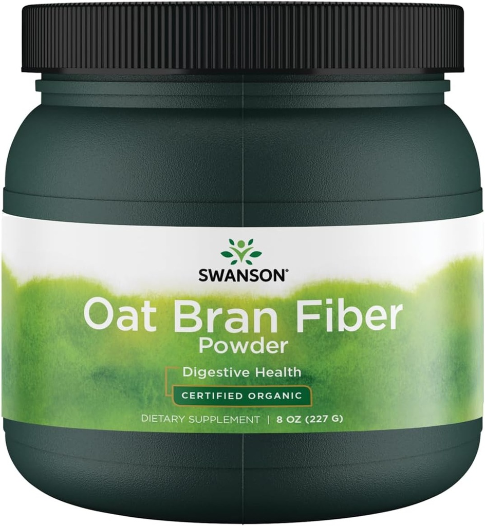 Swanson Certified de avena orgánica fibra 8 onza (227 g) Pwdr