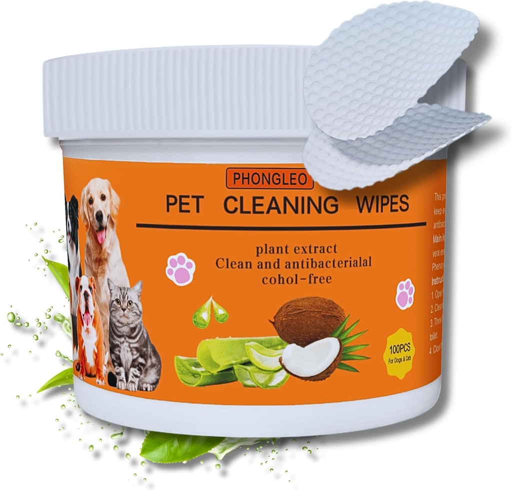 Dog eye wipes for dogs Cat eye cleaner wipes cats Dog ear cleaner Dog tear stain remover wipes 100PCS 3 inch Water wipes Dog paw cleaner Pet eye wipes pets Puppy eye wipes tear stain remover Dog wipes