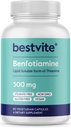 Benfotiamine 300mg (60 cápsulas vegetarianas) No Stearates - No Silicon Dioxide - Vegan - No GMO - Gluten Gratis