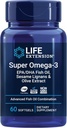 Extensión de vida Super Omega-3 EPA/DHA Fish Oil, Sesame Lignans & Olive Extract – Heart Health, Brain Health, Inflammation Health Support, Cholesterol Health Support, Gluten-Free, Non-GMO, 60 Softgels