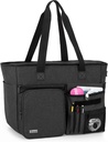 Trunab Teacher Tote Bag Bolsa de trabajo con múltiples bolsillos y compartamento acolchado para hasta 15.6”Laptop