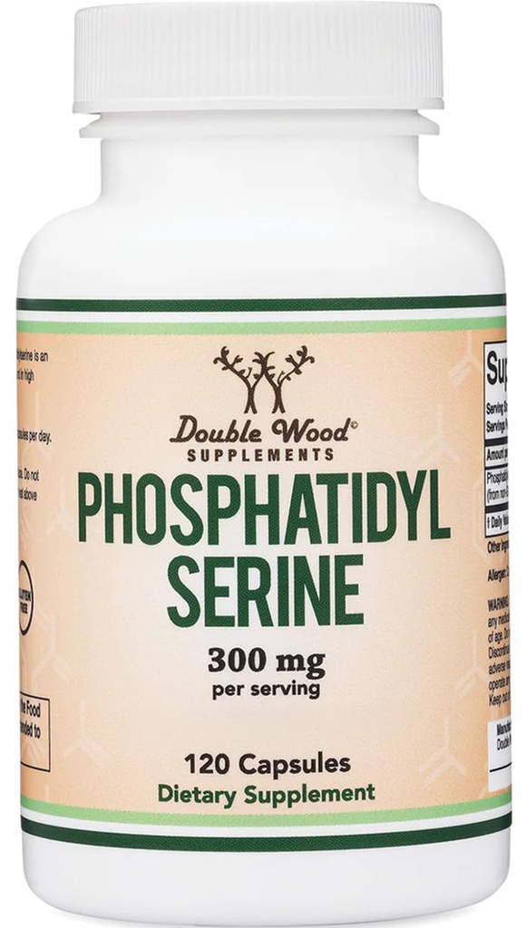 PhosphatidylSerine Suplemento 300mg Por Serving, 120 Capsules (Phosphatidyl Serine Complex) por Madera Doble