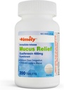 Lágrimas de hora, INC. Relieve Mucus Guaifenesin 400mg 200 Tablets - Inmediata liberación Mucus Phlegm Relief - Expectorant for Mucus Removal, Chest Congestion, Flu, Colds, Alergias