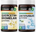 BIO KRAUTER Quercetin with Bromelain 60 Gummies " L-Methylfolate 60 Gummies