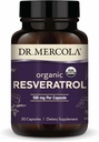 Dr. Mercola Organic Resveratrol - 100 mg Cellular &amp; Cardiovascular Support - 99.9 Porcentual Trans-Resveratrol - de japonés Knotweed - 30 cápsulas (30 servidos)