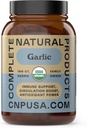 Complete Natural Products Organic Garlic Capsules - 520mg Capsules 100 Count Vegetarian Pills Supplement, Garlic Powder Capsules & Extract