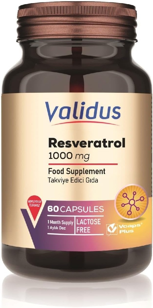 VALIDUS Resveratrol 1000 mg 60 cápsulas