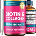 Collagen líquido " Biotina for Women - 30000mcg Hair Growth Complex - Made in USA - Hydrolyzed Collagen " Biotin Oil for Hair Growth, Healthy Skin " Nails - Vegan Collagen " Biotin Source - 2 fl oz