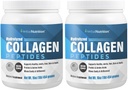Los péptidos de colágeno Las proteínas hidrolizadas son proteínas vitales para uñas de pelo de piel y salud conjunta, Keto, Paleo Friendly, Non-GMO, Gluten Free, 45 Servings, 2 Containers