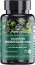 PlantFusion Vegan Magnesium Complex 375mg de Sea Water, Bioavailable Marine Magnesium with Fermented Organic Whole Food Blend, Non-GMO, Muscle & Relax Support, 120 Cap