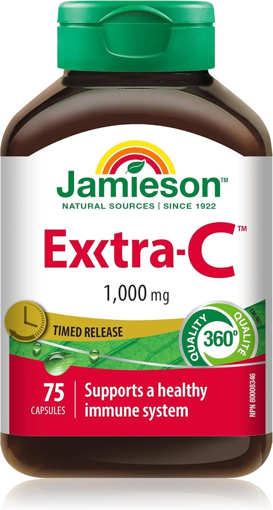 Jamieson extra-C 1000mg 75 cápsulas de vitamina C