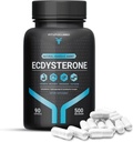 Fit ' Focused 500mg Ecdysterone Supplement, 90 Capsules, Natural Anabolic Agent for Lean Muscle Growth & Strength Enhancement, complexed with Hydroxypropyl βeta Cyclodextrin, 3rd Party Tested 95% Pure