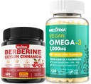 Suplemento bereberina 1500mg + Omega vegano 3 Suplemento 1000mg