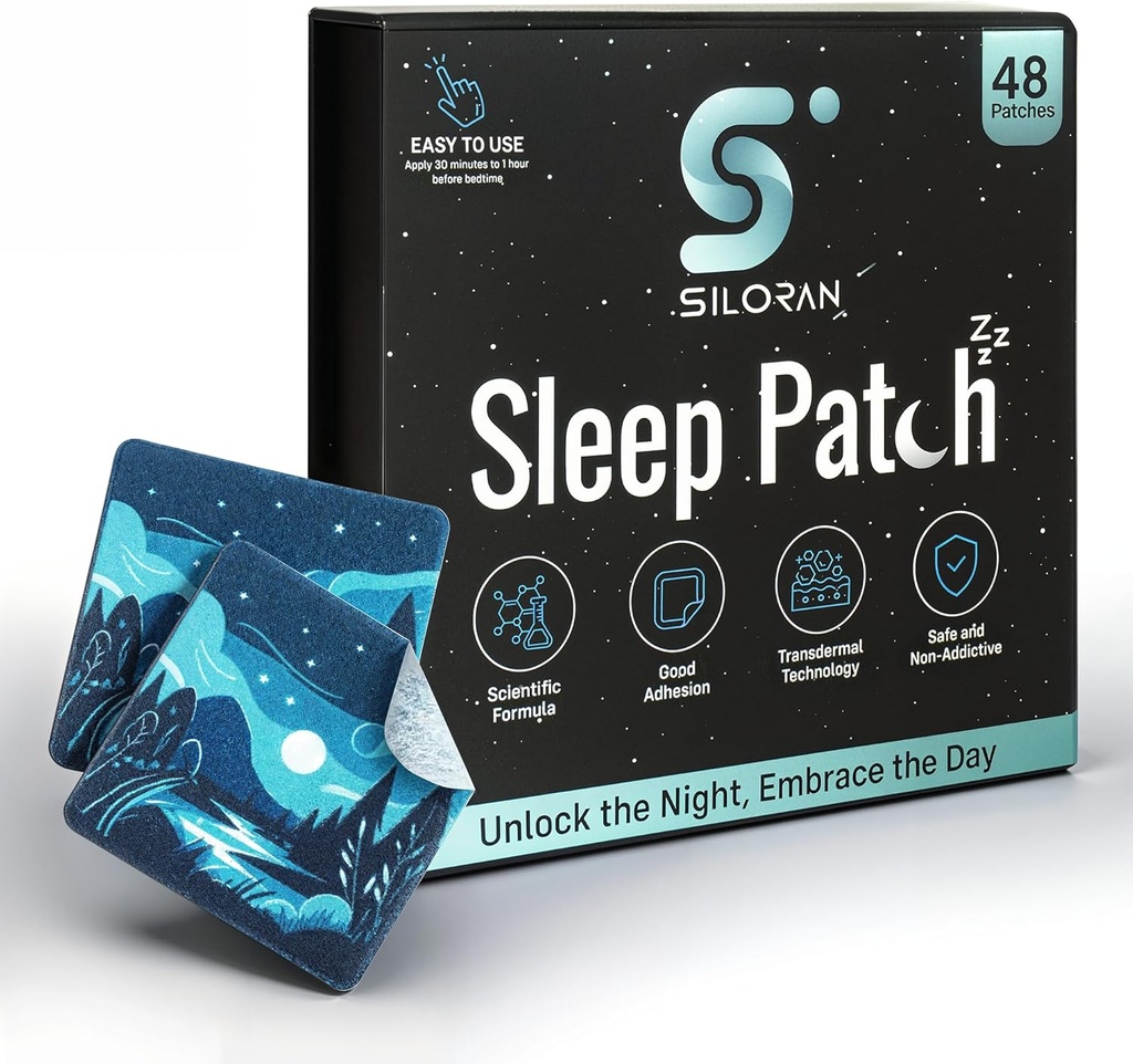 Patches de sueño Premium (48 días de suministro), Patch de sueño para adultos: Extra Strength Ayuda Melatonin Extended Release, Natural Well Aid to Support Women, Kid Have Night Sweet Dream