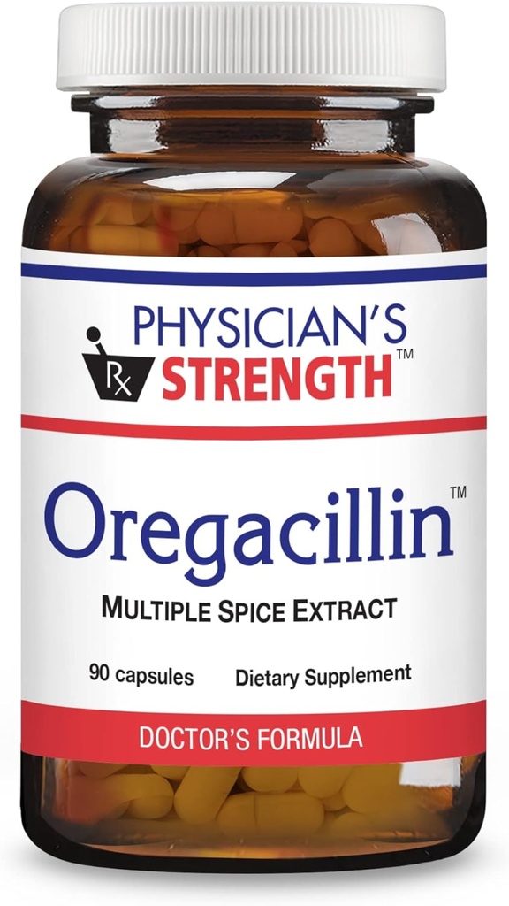 Oregacillina de fuerza del médico - 90 cápsulas - Extracto de especia múltiple - Soporte de salud respiratorio - 90 piezas