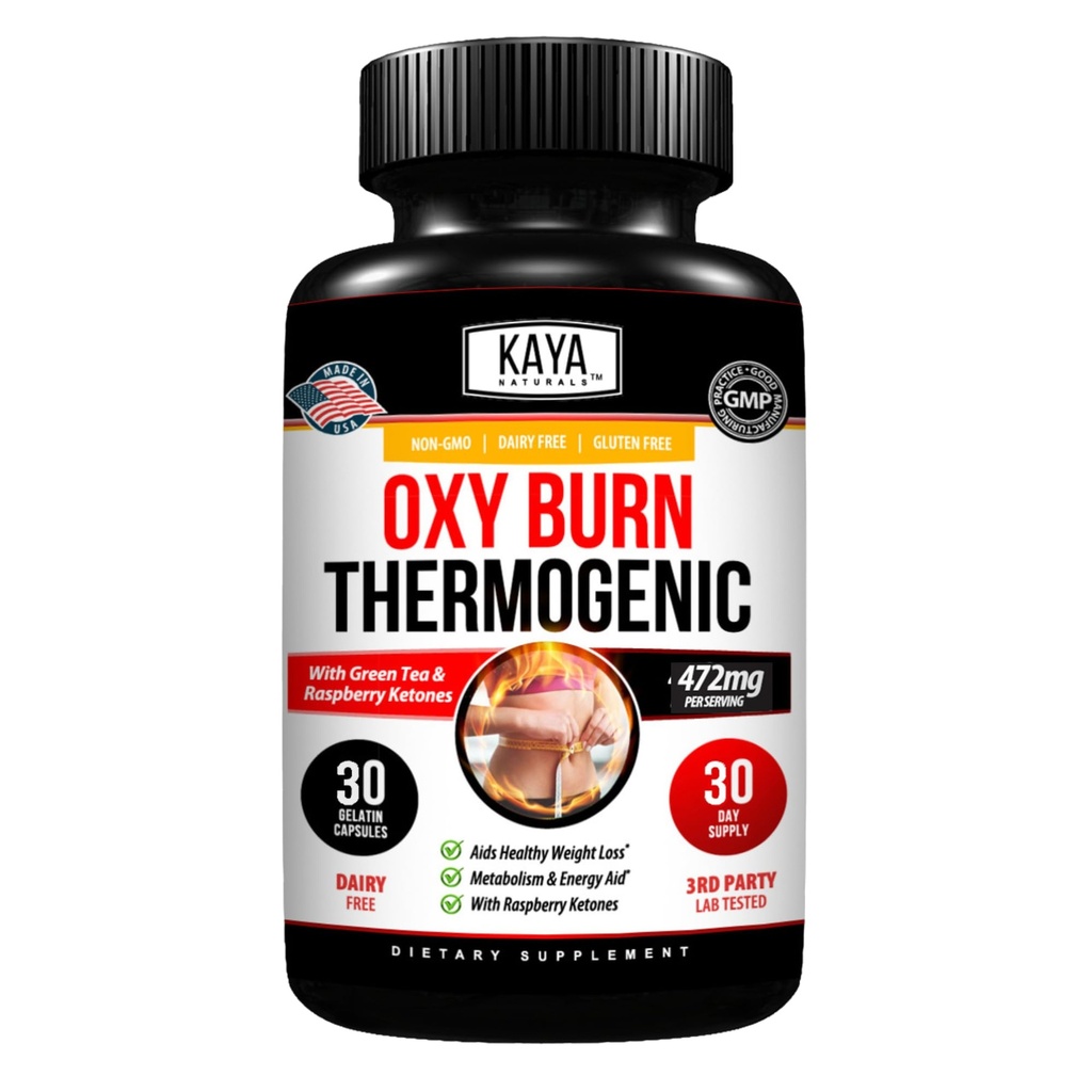 Kaya Naturals Oxy Burn - Thermogenic Herbal Formula for Active Living – Non-GMO & Gluten-Free – 30 Conde