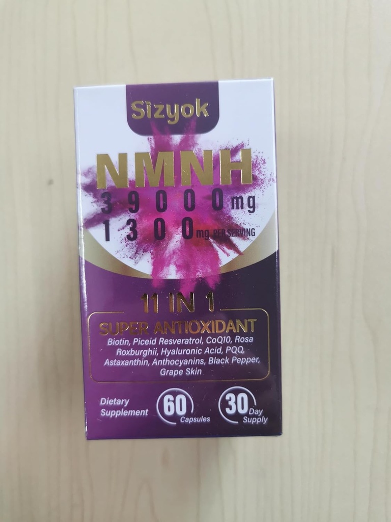 Suplemento NMNH (Dihidronicotinamide Mononucleotide) 600mg,NAD Suplemento con Resveratrol, CoQ10, Biotina & Ácido Hialurónico TENIDO Apoyo Celular Energía, Metabolismo & Bienestar de la piel