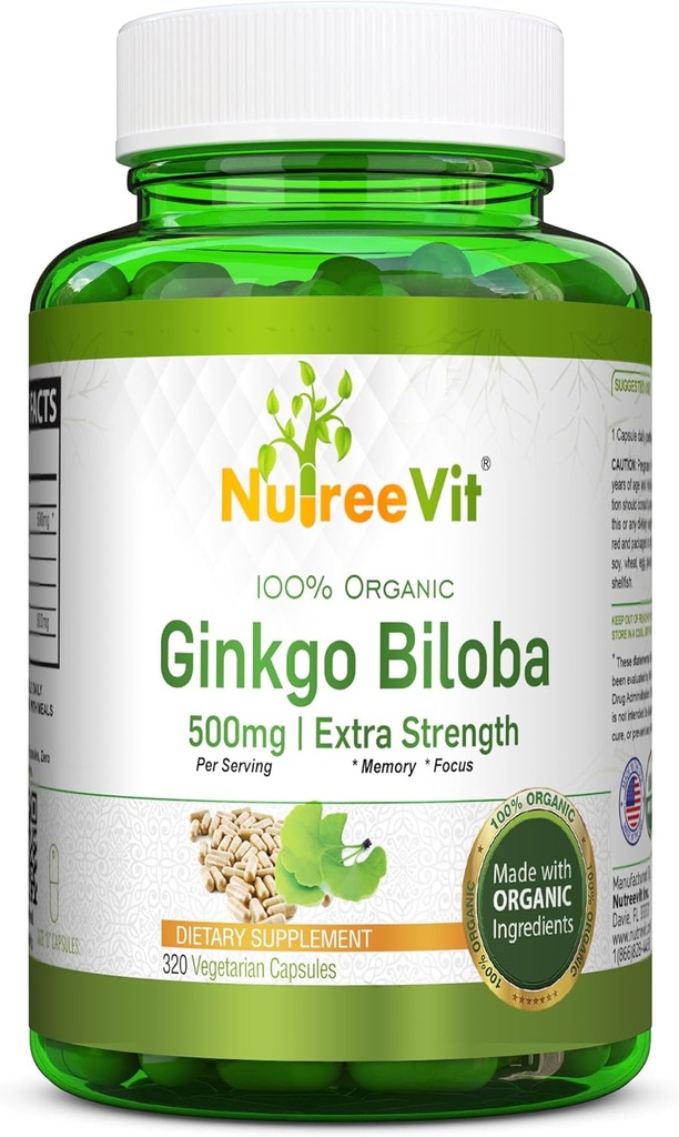 NutreeVit Ginkgo Biloba Capsules (320 cápsulas)