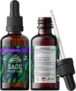 Extracto del Sage – Suplemento natural del Sage – Herb del Sage (Salvia officinalis) – Herbal del Sage Orgánico - Ninguno-GMO - Hecho en EE.UU. – 2 oz