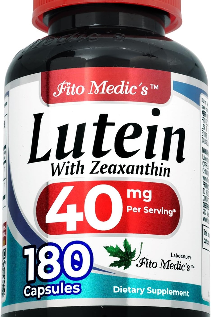 FITO MEDIC'S Lab Silencio Lutein Silencio180 Capsules Silencio40 mg vidas Lutein 40mg Silencio Lutein y zeaxanthin Suplementos TEN Concentrate Extract TEN Lutein 40 mg TEN Lutein y zeaxanthin TEN zeaxanthin TEN Ultra alta Absorción.