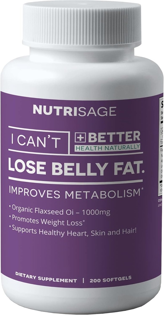 Orgánica Flaxseed Oil Softgels - Flaxseed Oil Capsules 1000mg. Flax Seed Oil. Excelente fuente de Omega 3 6 9 para el corazón sano, la piel y el cabello