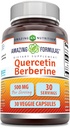 Amazing Formulas Quercetin Berberine ← 250 Mg Berberine y 250 Mg Quercetin ¦ Veggie Capsules Suplemento ← Non-GMO Silencio Gluten Free ← Made in USA (30 Conde)
