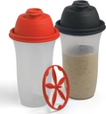 SIGNORA WARE Shaker Bottles TENIDO 17-Once Plastic Protein Shake Bottle for Meal Replacement Shakes " Smoothies, Beverages, Mixing Salad Dressing " Sauces, Margarita, " Más TEN 2 Pack
