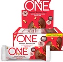 ONE Protein Bares, Peanut Butter Cup, Gluten Gratis con 20g Protein y 1g Azúcar, Pantry Staples, 2.12 oz (12 Conde)