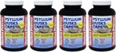 Yerba Prima Psyllium Husks Caps - 180 caps (Pack of 4) - Suplemento de fibra natural - Gluten sin GMO