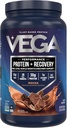 Vega Sport Vegan Protein Powder + Recuperación - 30g Plant Based Protein per Serving, Mocha, 19 Servings, 5g BCAAs, Probiotics, NSF Certified, For Shakes & Smoothies, 1.8lbs (Packaging May Vary)