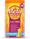 Metamucil 4-en-1 Psyllium Husk Suplemento de fibra, sin azúcar, 180 cucharaditas, Orange Flavored, Daily Fiber Powder for Digestive Health, fabricado con Psyllium Husk Fiber