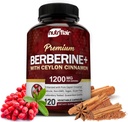 NutriFlair Premium Berberine HCL 1200mg, 120 Capsules - Plus puro Ceilán Verdadero, Berberine HCI suplementos de raíz píldoras - Immune System - produce un Optimal 8% HCl