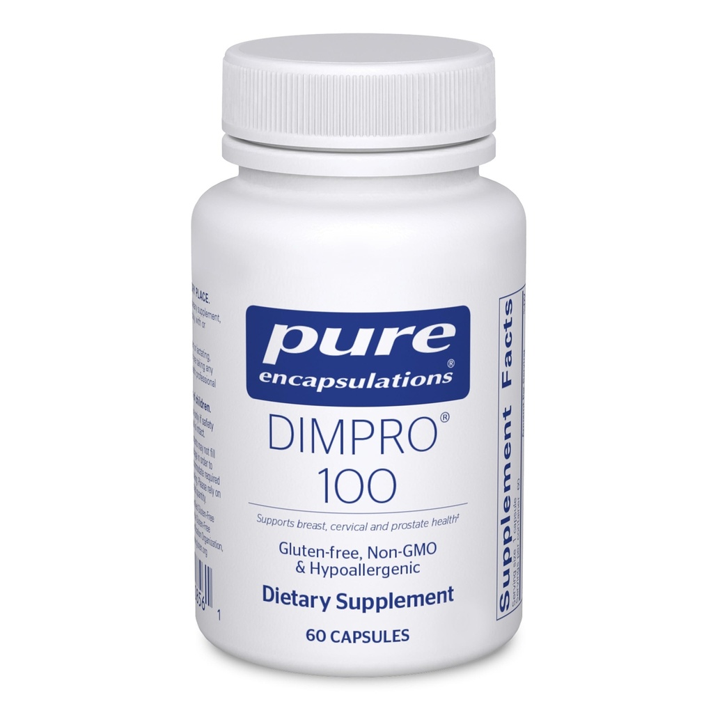 Pure Encapsulations DIMPRO 100 - Suplemento de Diindolylmetano - para la salud de Breast, Cervical &amp; Prostate - Gluten Free &amp; Vegan - 60 cápsulas