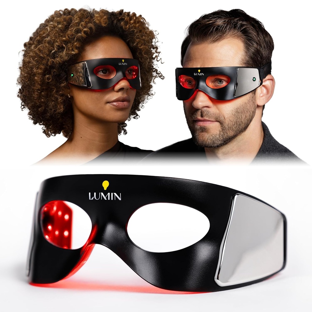 Luminator LED Eye Mask for Hombre and Women Skincare - Anti-Aging, Boost Collagen, Reduce Dark Circles &amp; Wrinkles, Red Light Therapy for Under-Eye Treatment & Rejuvenation - Sólo 3 minutos por día
