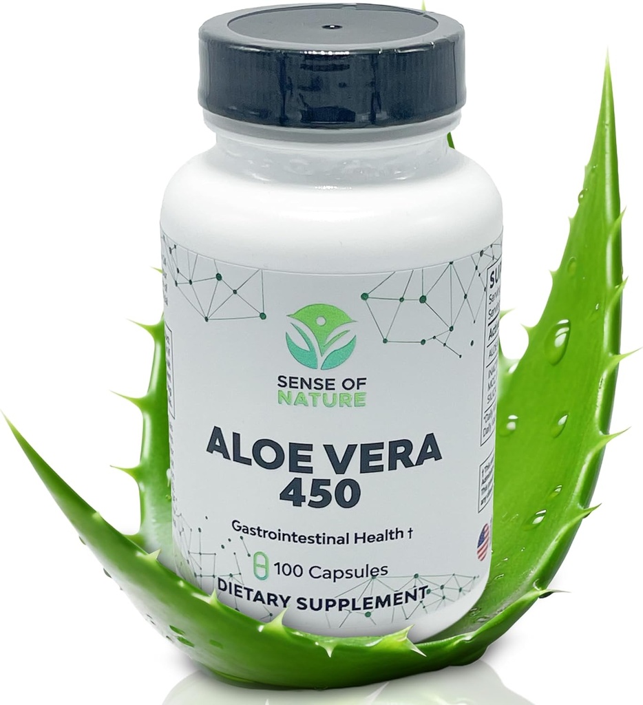 Aloe Vera 450 Cápsulas Orgánicas Silencio no GMO Aloe Vera Píldoras   Hecho con USDA Organic Aloe Vera Suplementos Silenciosos Digestivos &amp; Apoyo Conjunto