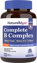 Complejo B completo, Todas las vitaminas 8 B, Metil B12, Folato de metil, Biotina, P-5-P, Altamente Absorbable, Producción de energía, 60 cápsulas veganos