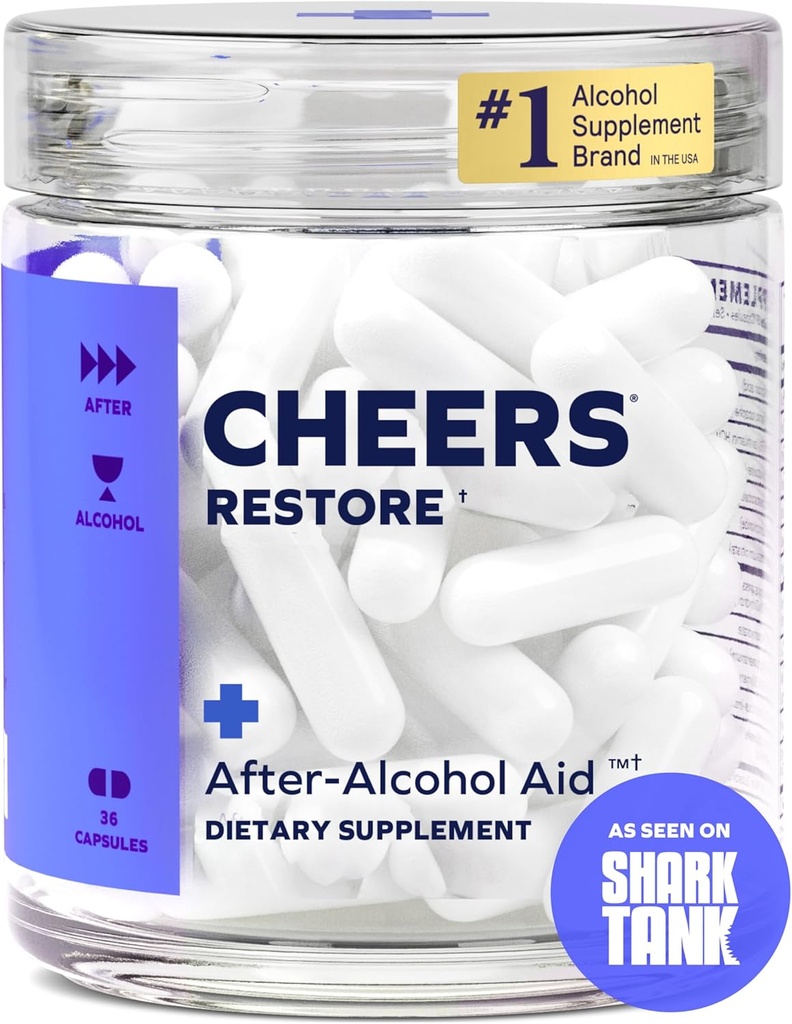 Saludos Restaurar Silencioso Suplemento con DHM + L-Cysteine ← Se siente mejor después de beber &amp; apoyar su vida útil 12 dosis ← Dihydromyricetin, Cysteine, Prickly Pear, B-Vitamins, Ginger