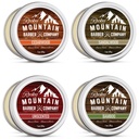 Beard Balm Variety Pack - 4 muestras naturales (1 oz cada una) con aceite de argán, manteca de vacuno, aceite de coco &amp; aceite de Jojoba - rico en vitaminas &amp; minerales