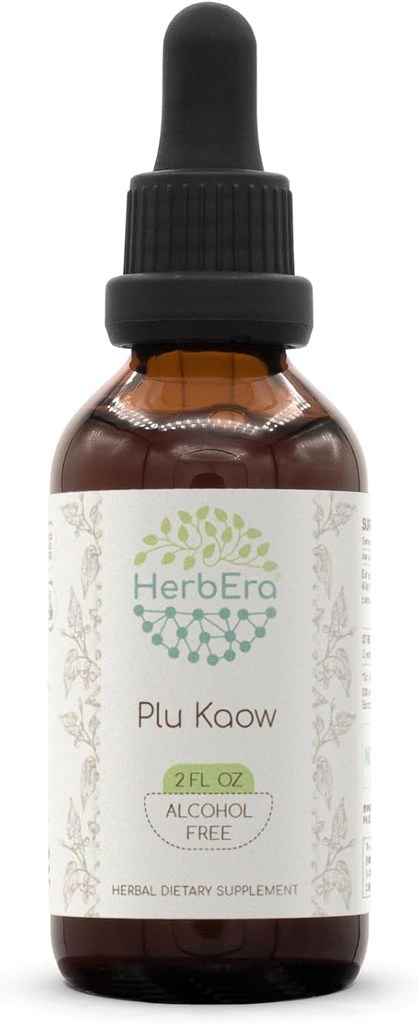 Plu Kaow B60 Extracto herbario libre de alcohol Tintura, gotas líquidas concentradas Natural Wildcrafted Yu Xing Cao (Houttuynia Cordata) Herb seco (2 fl oz)